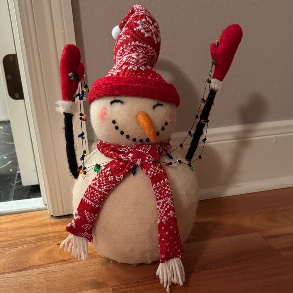 Sur La Table Festive Snowman Decor - Red and White